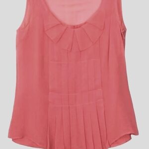 J.Crew Fully Lined, Sheer Silk Blouse, Coral, Size 0 - NWT